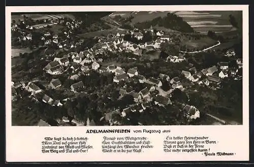 AK Adelmannsfelden, Panorama aus dem Flugzeug gesehen