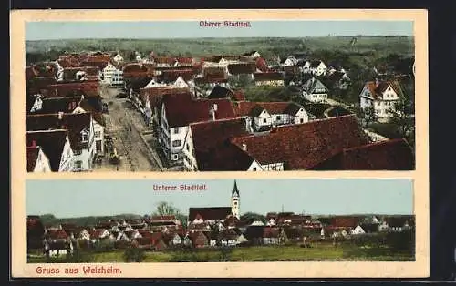 AK Welzheim, Oberer und Unterer Stadtteil