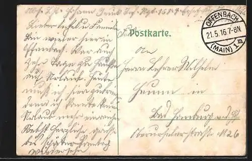 AK Wiesbaden, Rheinstrasse mit Geschäften, Strassenbahn