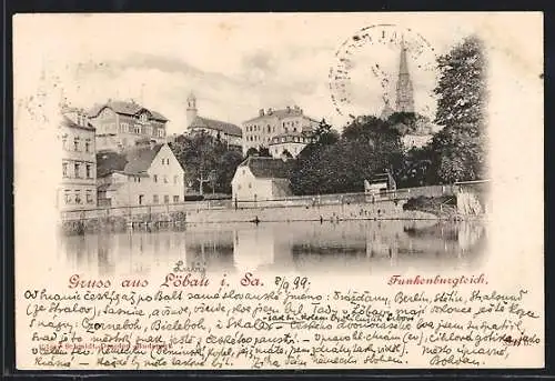 AK Löbau i. Sa., Funkenburgteich