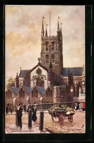 Künstler-AK London, St. Saviours Southwark Cathedrale