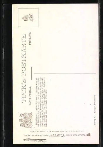 Künstler-AK Charles F. Flower: Dortmund, Partie am alten Rathaus