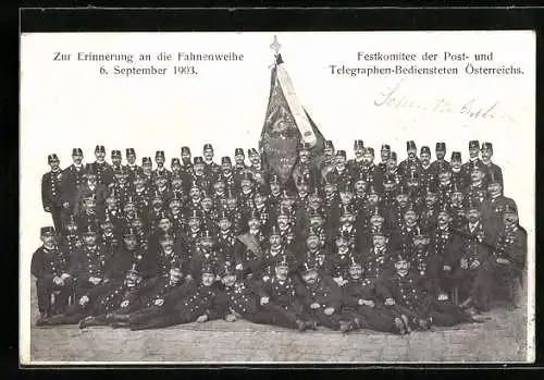 AK Fahnenweihe 1903, Festkomitee der Post- und Telegraphen-Bediensteten Österreichs