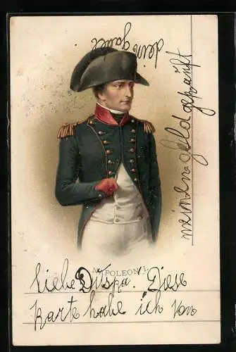 AK Napoleon I. in typischer Pose