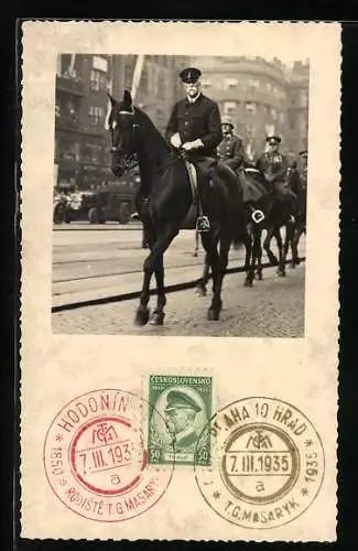 AK Präsident Masaryk (TGM) zu Pferd