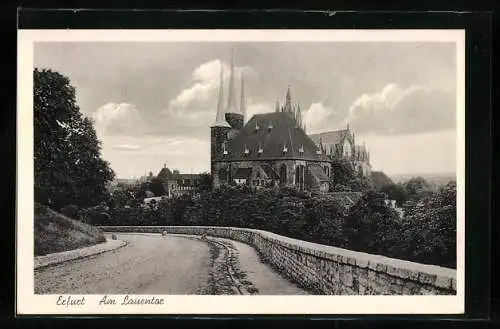 AK Erfurt, Ansicht am Lauentor