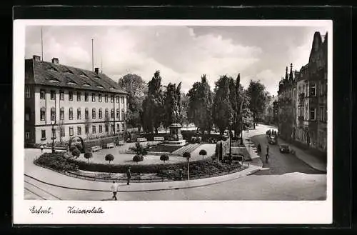 AK Erfurt, Kaiserplatz aus der Vogelschau