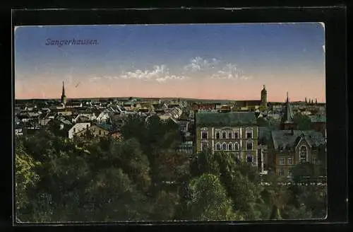 AK Sangerhausen, Ortsansicht aus der Vogelschau