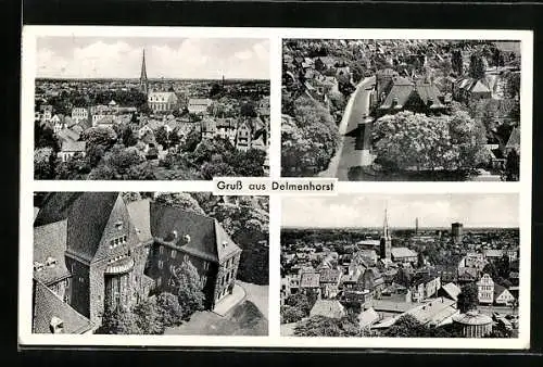 AK Delmenhorst, Stadt aus der Vogelschau
