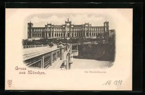AK München, Maximilianeum mit Umgebung