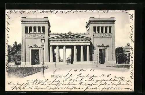 AK München, Propyläen mit Anlagen