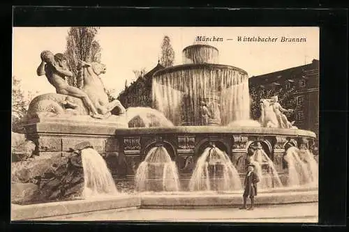 AK München, Wittelsbacher Brunnen