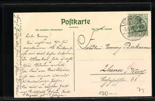 AK Schwerin i. M., Schloss mit Brücke, Stadtseite