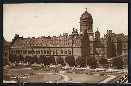 AK Cernovitz, Erzbischöfliche Residenz mit Anlage aus der Vogelschau