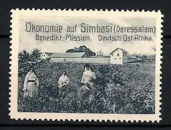 Reklamemarke Deutsch-Ost-Afrika, Benediktiner Mission, Ökonomie auf Simbasi, Daressalam