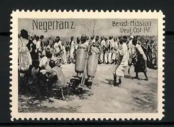 Reklamemarke Deutsch-Ost-Afrika, Benediktiner Mission, Negertanz