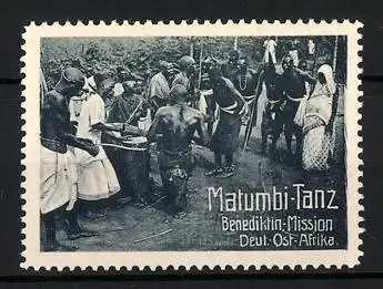 Reklamemarke Deutsch-Ost-Afrika, Benediktiner Mission, Matumbi-Tanz