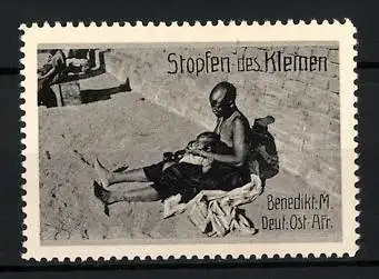 Reklamemarke Deutsch-Ost-Afrika, Benediktiner Mission, Stopfen des Kleinen