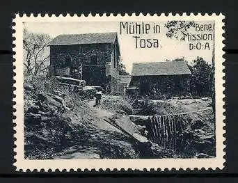Reklamemarke Deutsch-Ost-Afrika, Benediktiner Mission, Mühle in Tosa