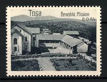 Reklamemarke Deutsch-Ost-Afrika, Benediktiner Mission, Kirche in Tosa