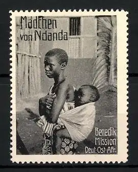 Reklamemarke Deutsch-Ost-Afrika, Benediktiner Mission, Mädchen von Ndanda