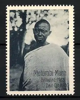 Reklamemarke Deutsch-Ost-Afrika, Benediktiner Mission, Matumbi-Mann