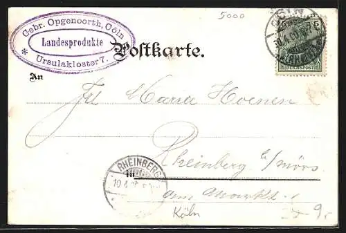 Mondschein-Lithographie Köln, Ratahsu, Gürzenich, Wappen