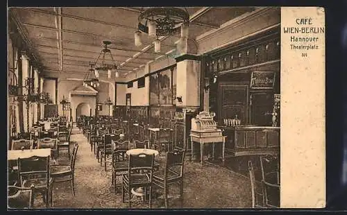 AK Hannover, Café Wien-Berlin, Theaterplatz