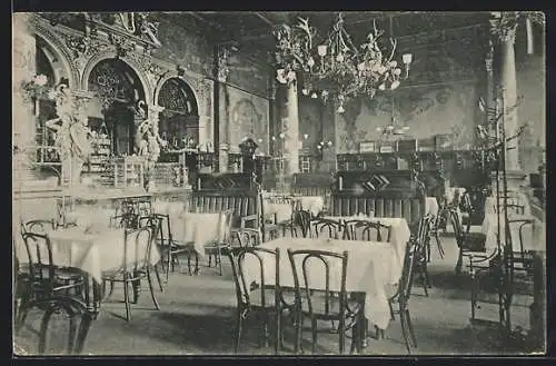 AK Hannover, Knickmeyers Restaurant, Theaterplatz 14, Innenansicht