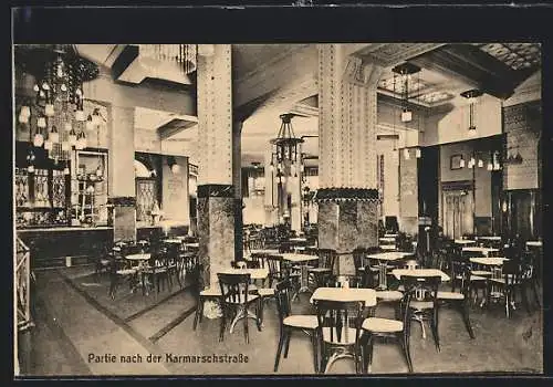 AK Hannover, Café Continental, Partie nach der Karmarschstrasse