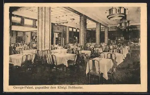 AK Hannover, Restaurant Georgs-Palast, Innenansichtz