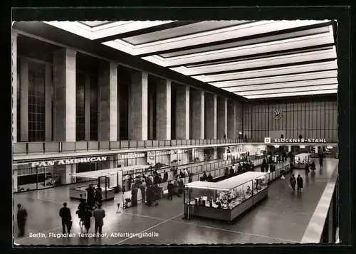 AK Berlin-Tempelhof, Flughafen, Abfertigungshalle