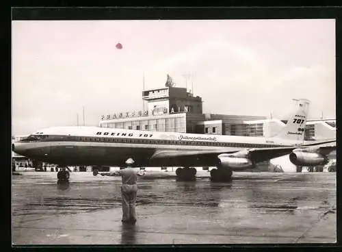 AK Frankfurt /M, Flughafen Rhein-Main, Motiv mit Intercontinental Boeing 707