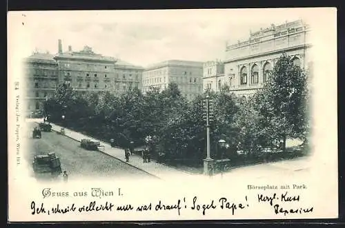 AK Wien, Börseplatz mit Park