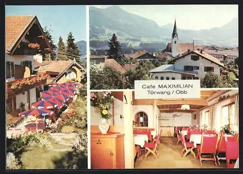 AK Törwang /Obb., Café Maximilian, Ortsansicht