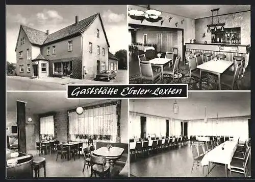 AK Loxten / Versmold, Gasthaus Ebeler, Innenansicht