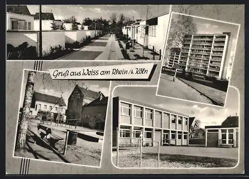 AK Weiss am Rhein, Spielplatz, Schule, Siedlung