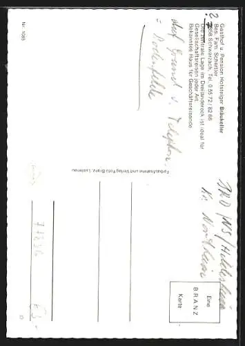 AK Schwarzach, Gasthof u. Pension Hofsteiger Bräukeller, Bes. Fam. Schertler