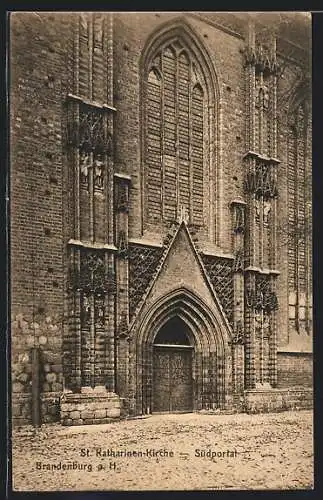 AK Brandenburg / Havel, St. Katharinen-Kirche, Südportal