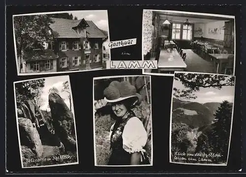 AK Hornberg / Baden, Gasthaus Lamm im Schwanenbachtal, Felspartie Igelloch