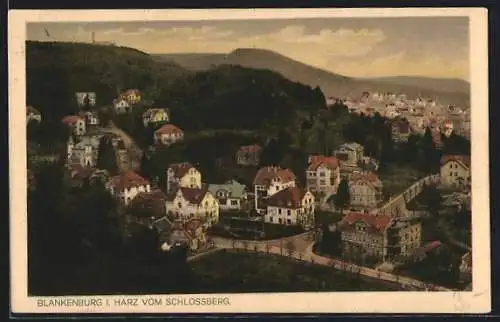 AK Blankenburg / Harz, Aussicht vom Schlossberg