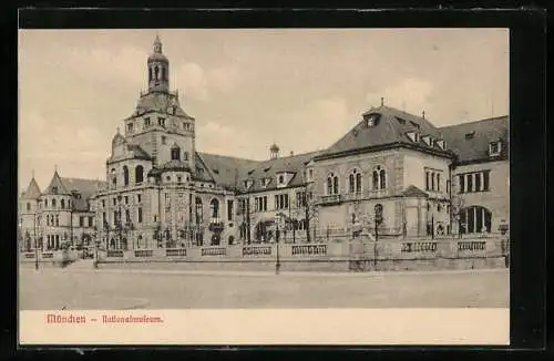 AK München, Nationalmuseum, von der Strasse gesehen