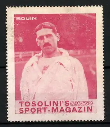 Reklamemarke Tosolini`s Sport-Magazin, Leichtathlet Jean Bouin