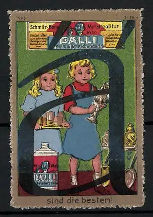 Künstler-Reklamemarke Johann Peter Werth, Schmitz Metallpolitur Dalli, Buchtsbae Ä, Bild 7