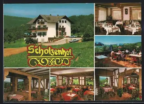 AK Reichelsheim-Laudenau /Odw., Gasthaus-Pension Scholzenhof, Innenansichten