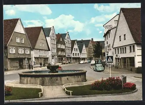 AK Steinheim /Westf., Strassenpartie mit Cafe Mück