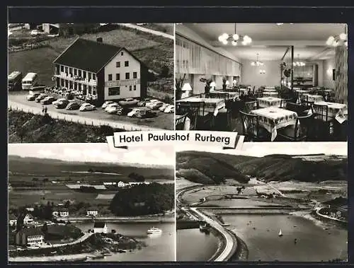 AK Rurberg /Eifel, Hotel Paulushof, Innenansicht, Panorama