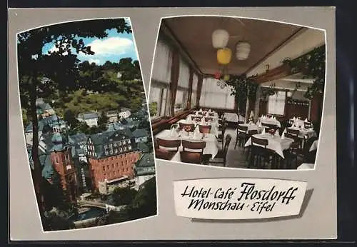 AK Monschau /Eifel, Hotel-Cafe Flosdorff, Innenansicht