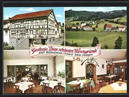 AK Reichelsheim / Odw., Gasthaus Zum schönsten Wiesengrunde, Innenansichten