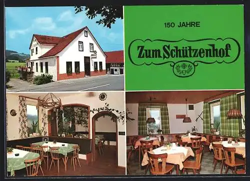 AK Reichelsheim / Odw., Restaurant-Pension Zum Schützenhof, Innenansichten